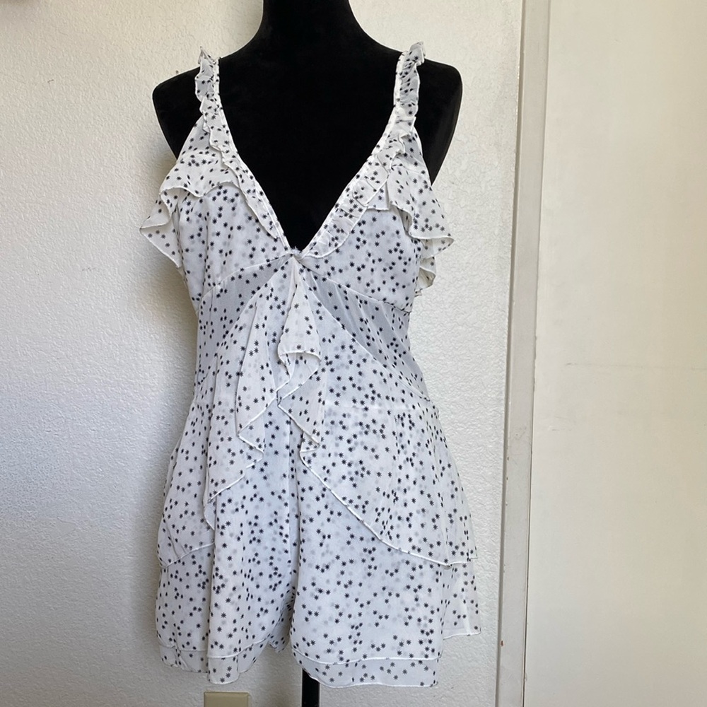 Nasty gal White black star romper